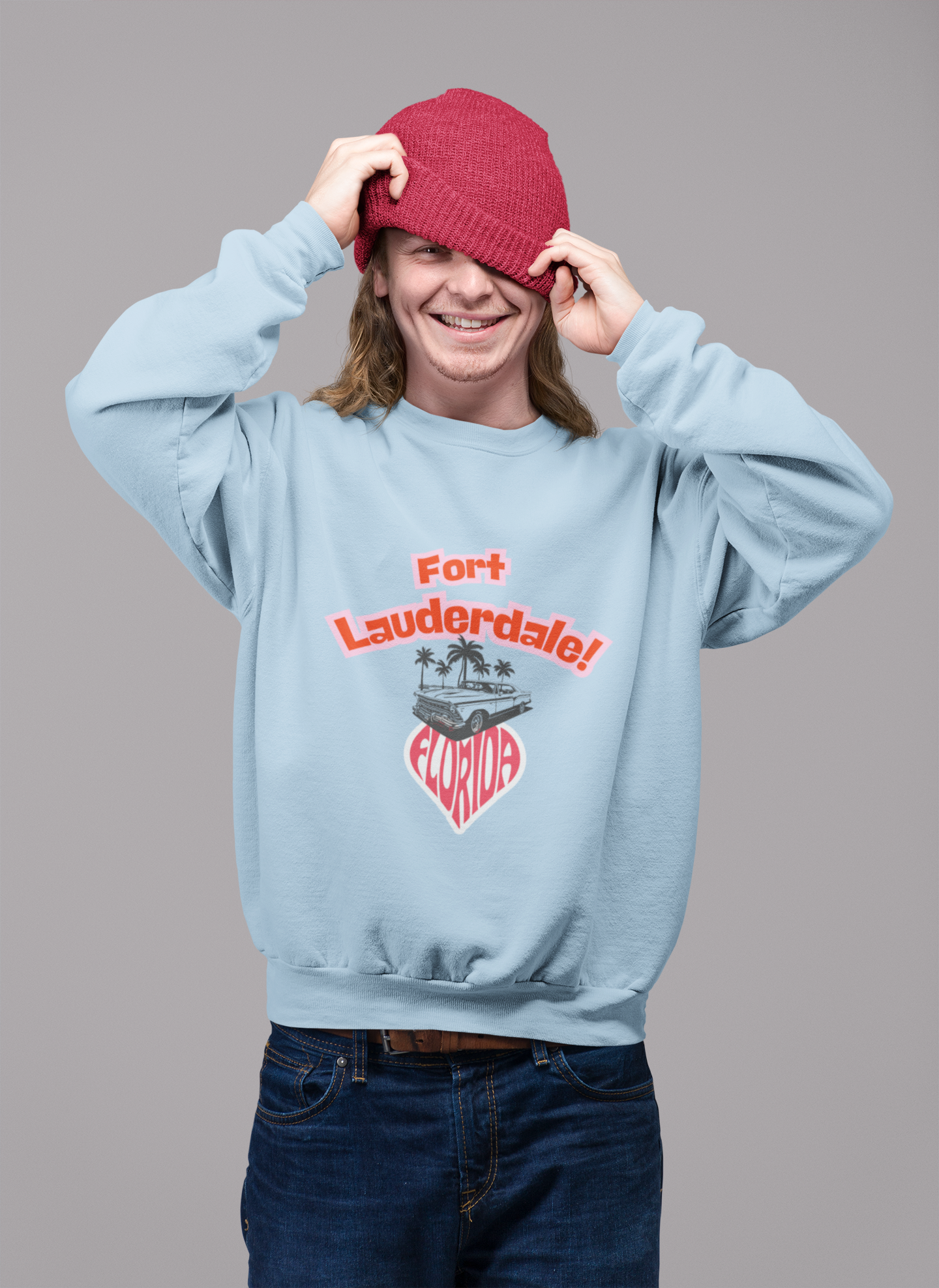 Viringee Fort Lauderdale Florida Vintage Graphic Sweatshirt